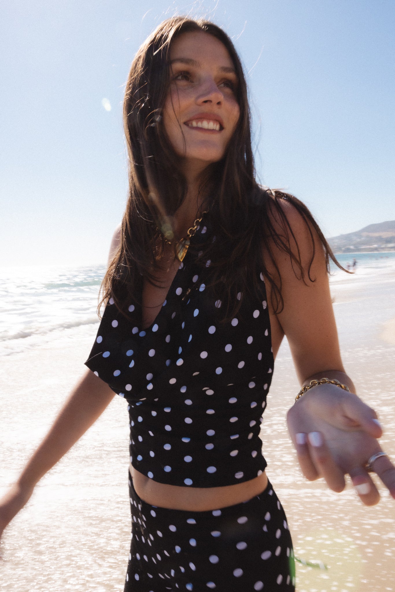 Plunging Cowl Neck Backless Top