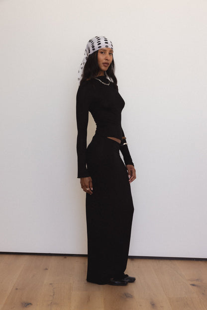 Asymmetric Long Sleeve Sculpting Top