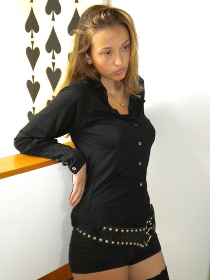 Soft Stretch Jersey Classic Button Down Shirt