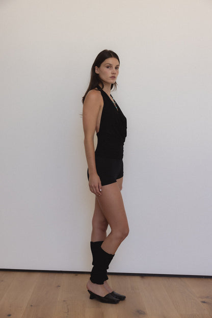 The Cowl Back Top — Draped Jersey