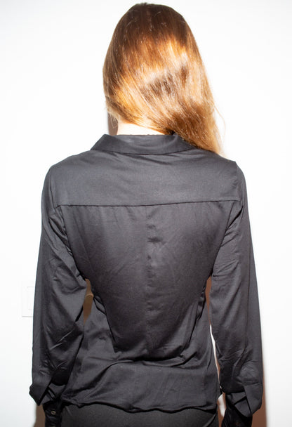 Soft Stretch Jersey Classic Button Down Shirt