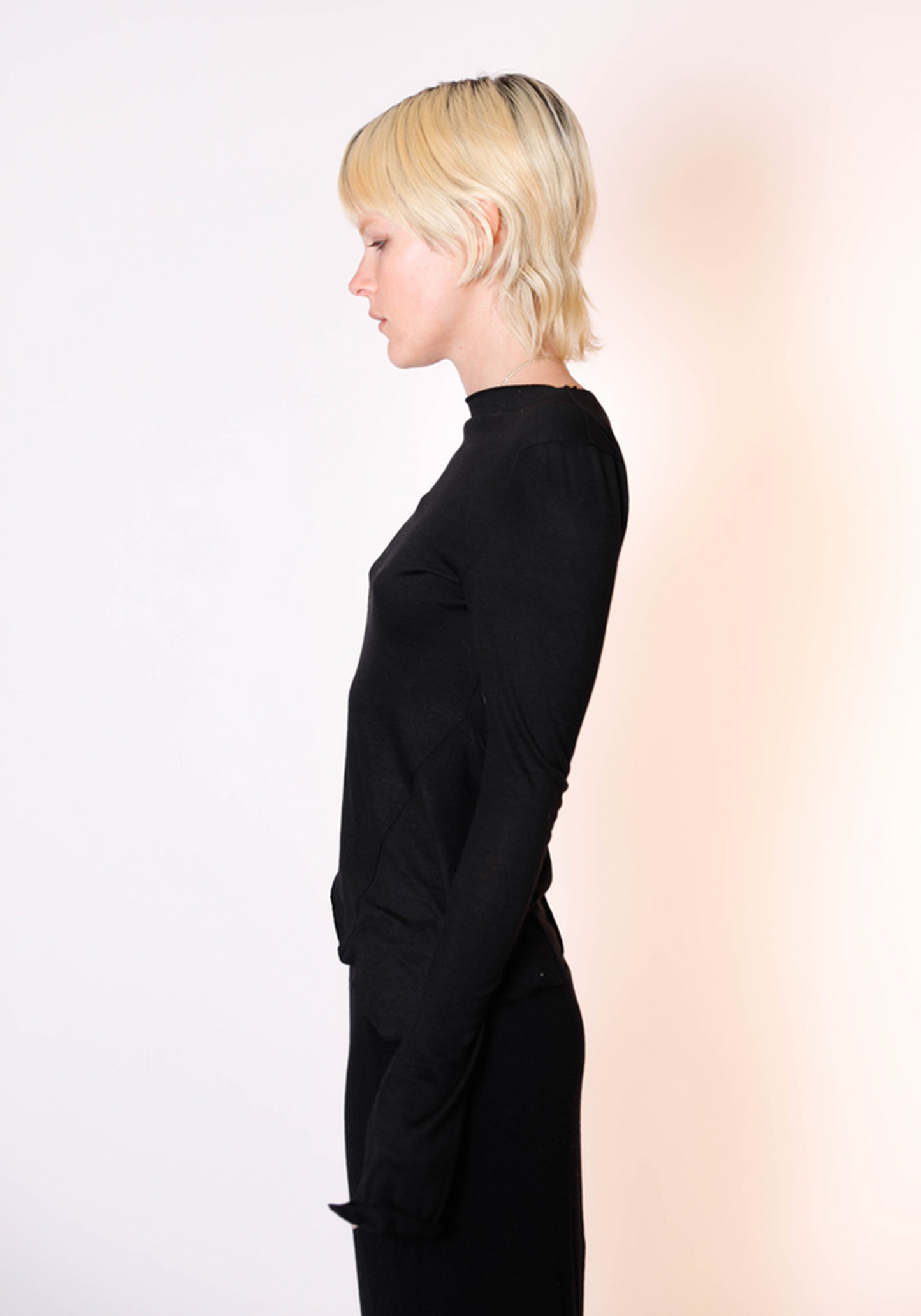 Asymmetric Long Sleeve Sculpting Top
