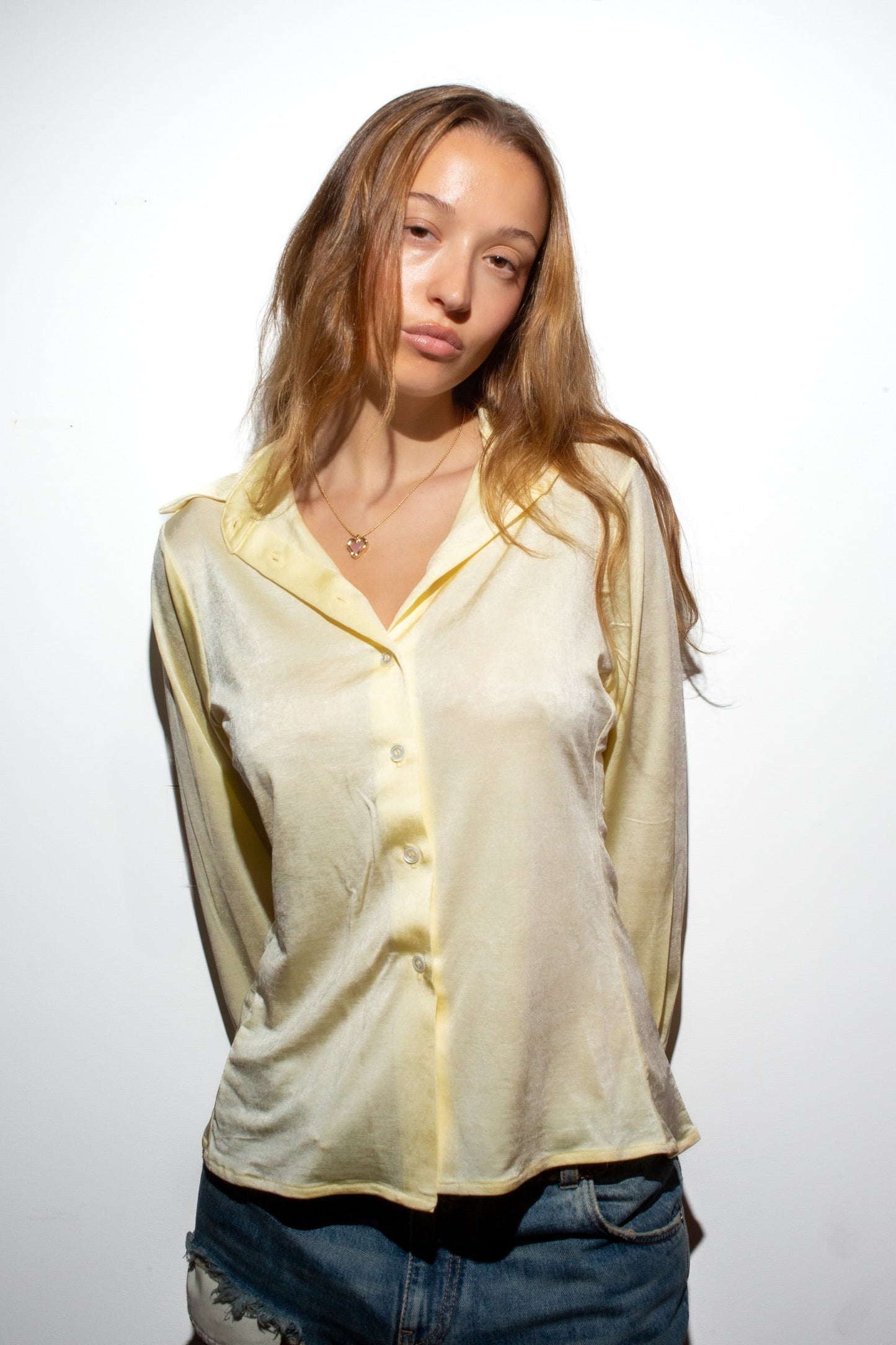 Stretch Jersey Tailored Button Down Shirt Dress
