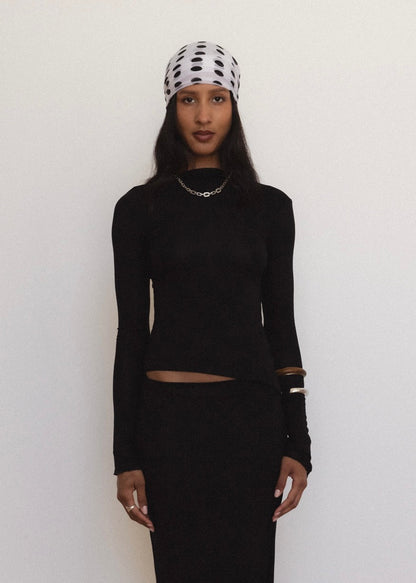 Asymmetric Long Sleeve Sculpting Top