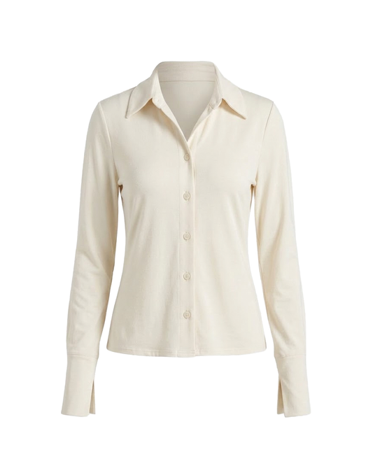 Modern Stretch Jersey Button Down Shirt