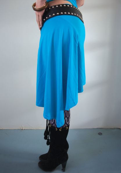 Liquid Asymmetric Midi Skirt