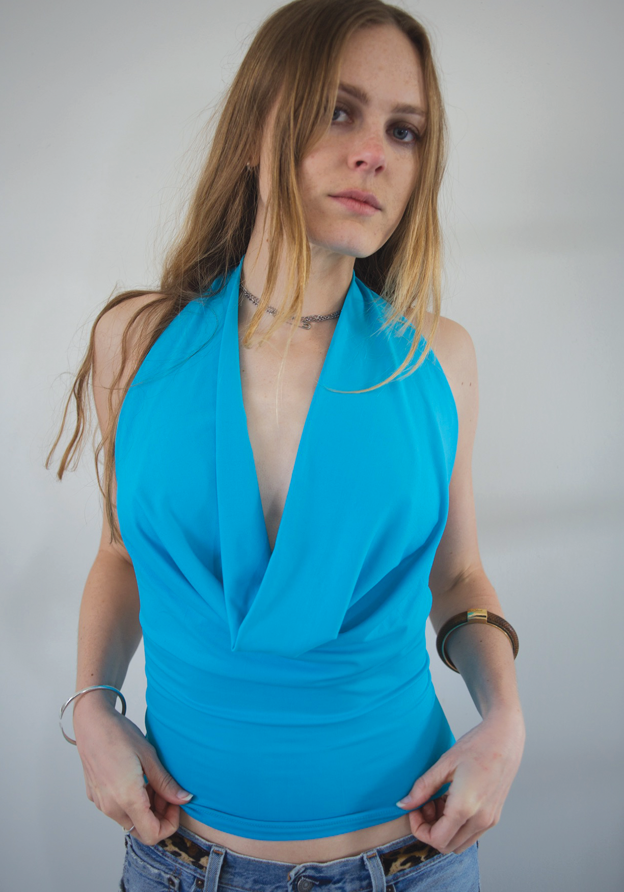 Draped Low Back Sculpting Top