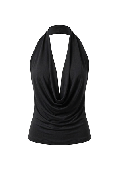 The Cowl Back Top — Draped Jersey