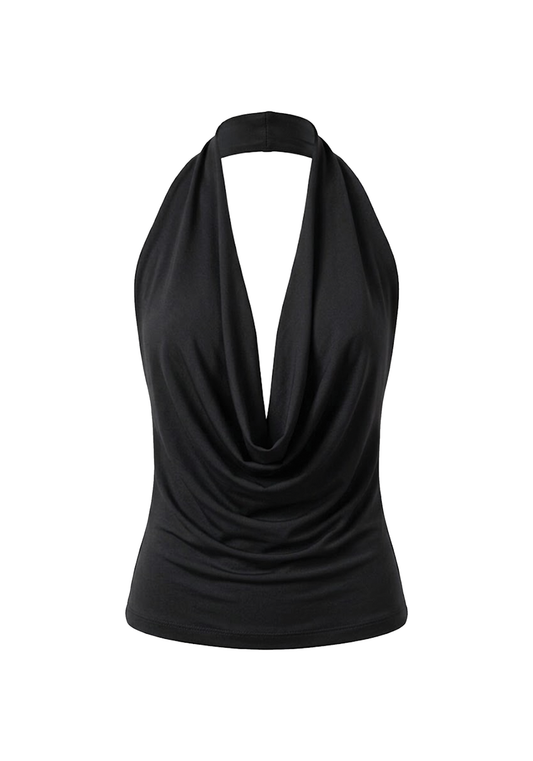 The Cowl Back Top — Draped Jersey